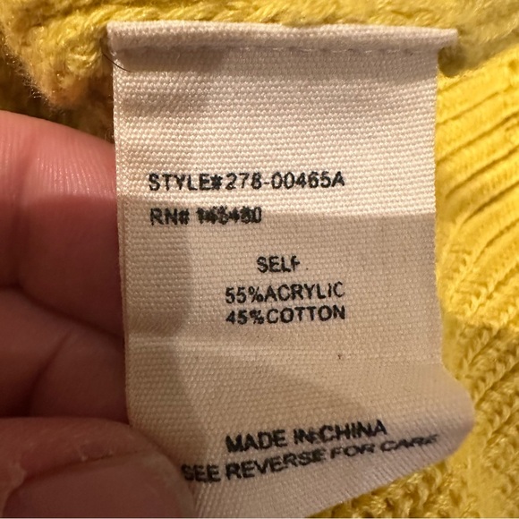 MOTH‎ Anthropologie Knitted Cami Vest Top in Mustard Yellow Size Small - Picture 5 of 6